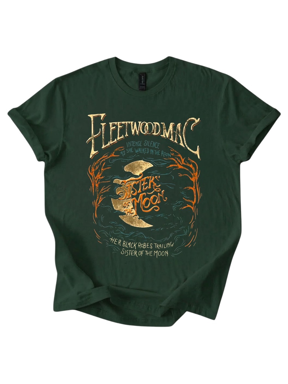 Gildan 'Sister of the Moon' Graphic Tee - Dark Green